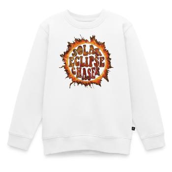 Solar eclipse chaser - Kinder Premium Organic Sweatshirt - Weiß - Vorne - AI Model Kid Male (0cm)