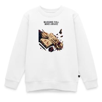Kreatives Notizbuch und Schmetterlinge - Kinder Premium Organic Sweatshirt - Weiß - Vorne - AI Model Kid Male (0cm)