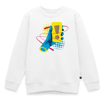 Neon Exklamation Gadget - Kinder Premium Organic Sweatshirt - Weiß - Vorne - AI Model Kid Male (0cm)