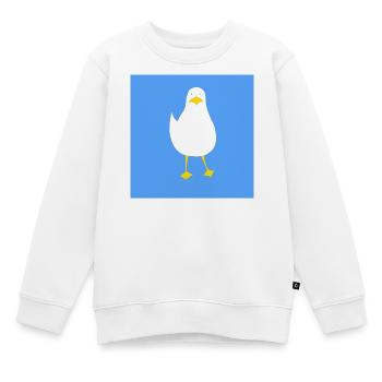 Möwe - Kinder Premium Organic Sweatshirt - Weiß - Vorne - AI Model Kid Male (0cm)
