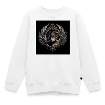 Night Touch: Tier und Maske - Kinder Premium Organic Sweatshirt - Weiß - Vorne - AI Model Kid Male (0cm)