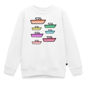 Motorboote - Kinder Premium Organic Sweatshirt - Weiß - Vorne - AI Model Kid Male (0cm)