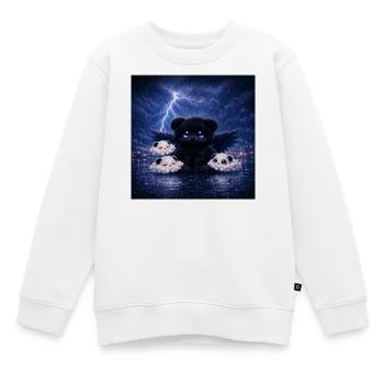 Dark Spirit Panda - Kinder Premium Organic Sweatshirt - Weiß - Vorne - AI Model Kid Male (0cm)