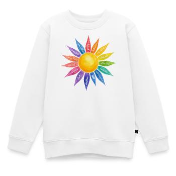 Achtsamkeit ich bin genung - Kinder Premium Organic Sweatshirt - Weiß - Vorne - AI Model Kid Male (0cm)