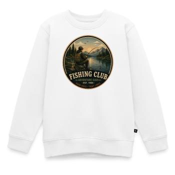 Angelclub Vintage Abenteuergrafik - Kinder Premium Organic Sweatshirt - Weiß - Vorne - AI Model Kid Male (0cm)