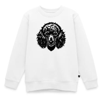 Poodle Dog Head - Kids Premium Organic Sweatshirt - white - Front - AI Model Kid Male (0cm)