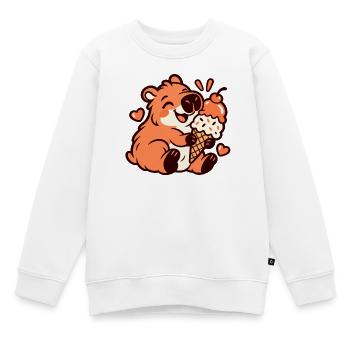 Kawaii Capybara - Kinder Premium Organic Sweatshirt - Weiß - Vorne - AI Model Kid Male (0cm)