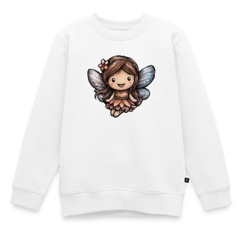 Waldfee mit Blütenflügeln - Kinder Premium Organic Sweatshirt - Weiß - Vorne - AI Model Kid Male (0cm)