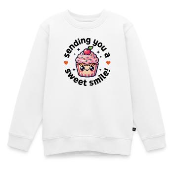 Kawaii Cupcake Always Keep A Sweet Smile Geschenk - Kinder Premium Organic Sweatshirt - Weiß - Vorne - AI Model Kid Male (0cm)