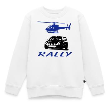 Rally - Kinder Premium Organic Sweatshirt - Weiß - Vorne - AI Model Kid Male (0cm)