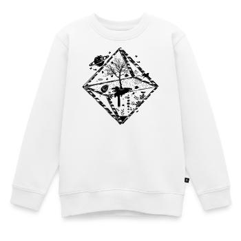 Ein surrealistisches Objekt - Kinder Premium Organic Sweatshirt - Weiß - Vorne - AI Model Kid Male (0cm)