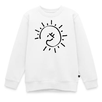 kabel sonne Elektromobilität Nachhaltige Energie - Kinder Premium Organic Sweatshirt - Weiß - Vorne - AI Model Kid Male (0cm)