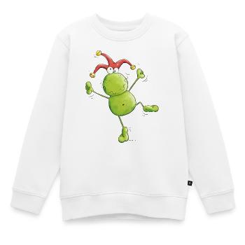 Karneval Frosch - Kinder Premium Organic Sweatshirt - Weiß - Vorne - AI Model Kid Male (0cm)