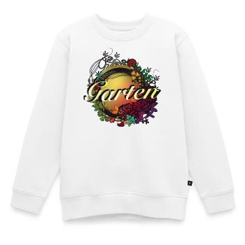 bunter Garten in Jugendstil Glasfenster Optik - Kinder Premium Organic Sweatshirt - Weiß - Vorne - AI Model Kid Male (0cm)