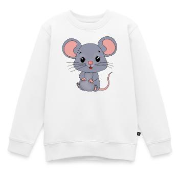 souris souris - Sweat Premium enfant bio - blanc - Devant - AI Model Kid Male (0cm)