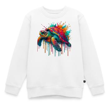 Schildkröte - Kinder Premium Organic Sweatshirt - Weiß - Vorne - AI Model Kid Male (0cm)