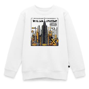 Auch Wolkenkratzer haben als Keller angefangen - Kinder Premium Organic Sweatshirt - Weiß - Vorne - AI Model Kid Male (0cm)