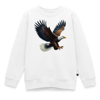 Adler - Kinder Premium Organic Sweatshirt - Weiß - Vorne - AI Model Kid Male (0cm)