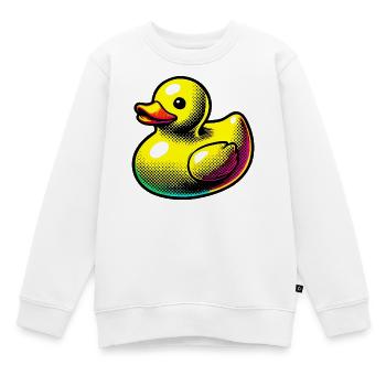 Ente Ente Ente Ente Ente - Kinder Premium Organic Sweatshirt - Weiß - Vorne - AI Model Kid Male (0cm)
