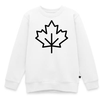 maple leaf - Kids Premium Organic Sweatshirt - white - Front - AI Model Kid Male (0cm)