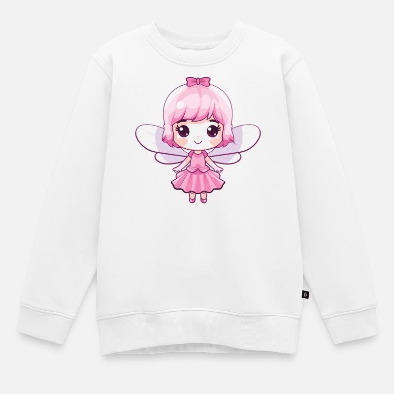 Fee Comic Niedlich - Kinder Premium Organic Sweatshirt - Weiß