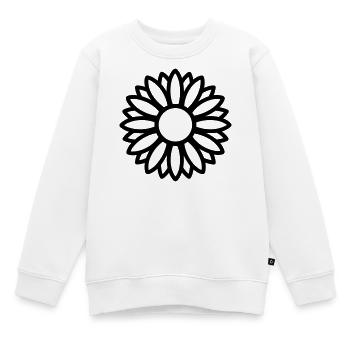 Sonnenblume - Kinder Premium Organic Sweatshirt - Weiß - Vorne - AI Model Kid Male (0cm)