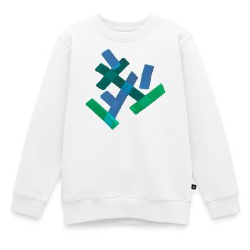 Abstrakt - Kinder Premium Organic Sweatshirt - Weiß - Vorne - AI Model Kid Male (0cm)