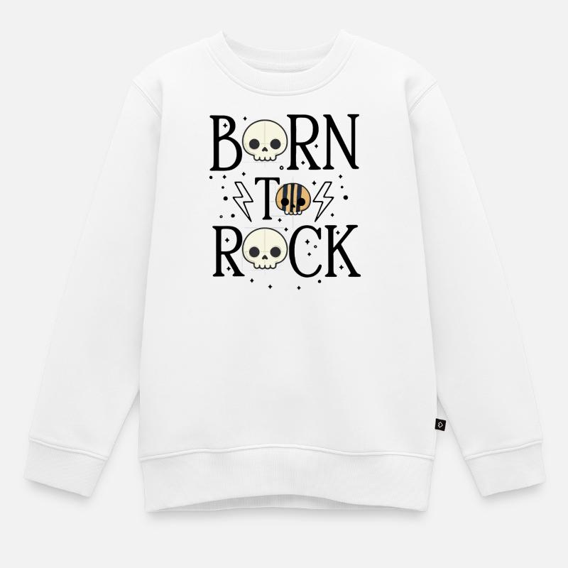 Né pour le rock - Sweat Premium enfant bio - blanc