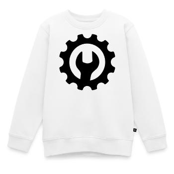 KFZ Mechaniker Zahnrad Schraubenschlüssel - Kinder Premium Organic Sweatshirt - Weiß - Vorne - AI Model Kid Male (0cm)