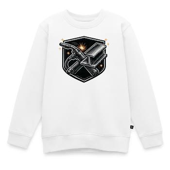 Schweißer Funken Metall Industrie Arbeit Stolz - Kinder Premium Organic Sweatshirt - Weiß - Vorne - AI Model Kid Male (0cm)