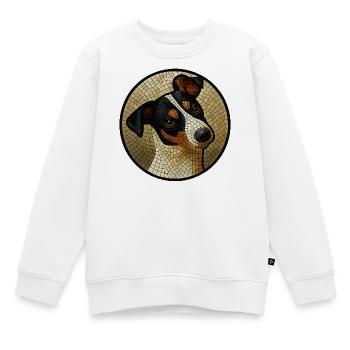 Bodeguera_Mosaik - Sweat Premium enfant bio - blanc - Devant - AI Model Kid Male (0cm)
