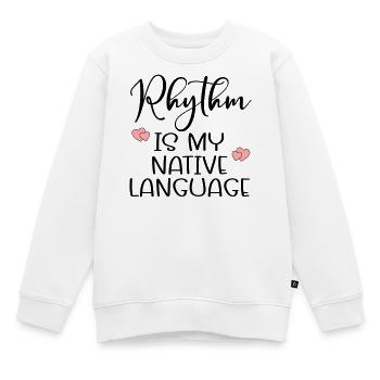 Langage de la danse rythmique - Sweat Premium enfant bio - blanc - Devant - AI Model Kid Male (0cm)