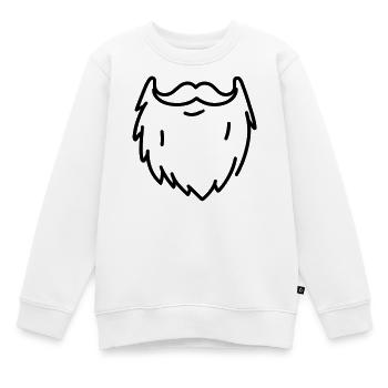 barbe - Sweat Premium enfant bio - blanc - Devant - AI Model Kid Male (0cm)