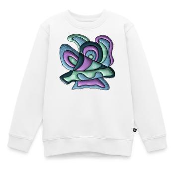 Tourbillons de couleur Vagues abstraites - Sweat Premium enfant bio - blanc - Devant - AI Model Kid Male (0cm)