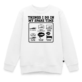 Alligator Freizeit Humor - Kinder Premium Organic Sweatshirt - Weiß - Vorne - AI Model Kid Male (0cm)