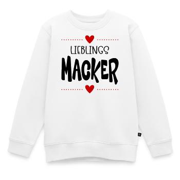 Macker Liebling - Kinder Premium Organic Sweatshirt - Weiß - Vorne - AI Model Kid Male (0cm)