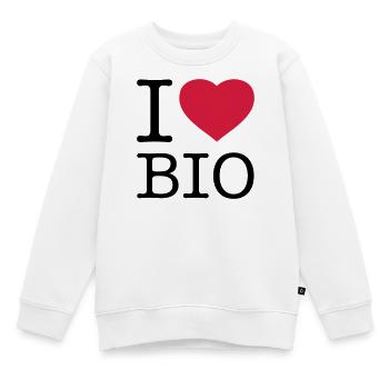 J’ADORE BIO - Sweat Premium enfant bio - blanc - Devant - AI Model Kid Male (0cm)