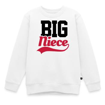 Big Niece - Kids Premium Organic Sweatshirt - white - Front - AI Model Kid Male (0cm)