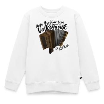 Mein Nachbar hört Volksmusik | ZiachON! - Kinder Premium Organic Sweatshirt - Weiß - Vorne - AI Model Kid Male (0cm)