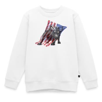 Haussier boursier de Wall Street - Sweat Premium enfant bio - blanc - Devant - AI Model Kid Male (0cm)