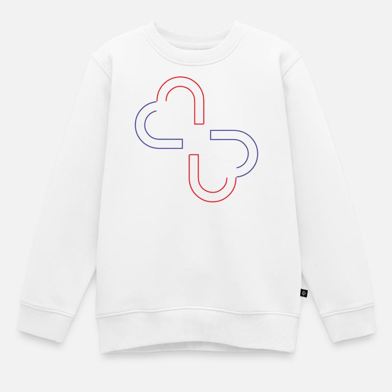 Dual Core - Kids Premium Organic Sweatshirt - white