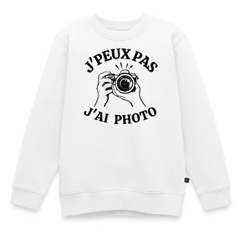 photographe, photo, fan de photo - Sweat Premium enfant bio - blanc - Devant - AI Model Kid Male (0cm)