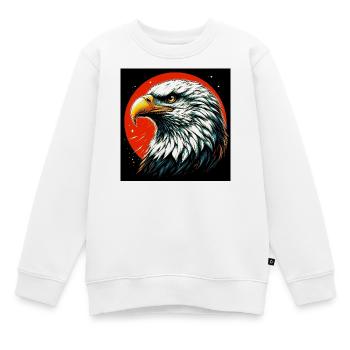 Weißkopfseeadler - Kinder Premium Organic Sweatshirt - Weiß - Vorne - AI Model Kid Male (0cm)