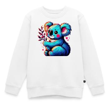 Koala - Kids Premium Organic Sweatshirt - white - Front - AI Model Kid Male (0cm)