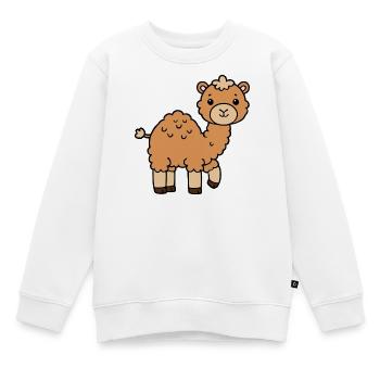 Kamel Dromedar - Kinder Premium Organic Sweatshirt - Weiß - Vorne - AI Model Kid Male (0cm)