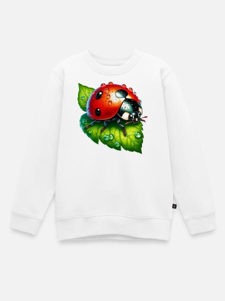 Marienkäfer - Kinder Premium Organic Sweatshirt - Weiß
