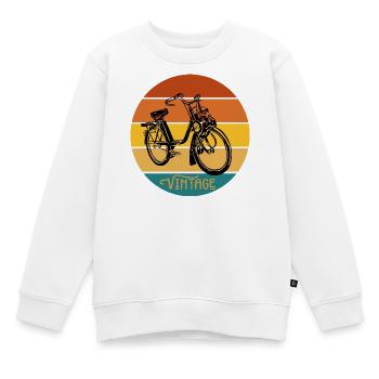 Vintage-Moped - Kinder Premium Organic Sweatshirt - Weiß - Vorne - AI Model Kid Male (0cm)