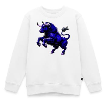 Stier - Kinder Premium Organic Sweatshirt - Weiß - Vorne - AI Model Kid Male (0cm)