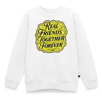 De vrais amis pour toujours - Sweat Premium enfant bio - blanc - Devant - AI Model Kid Male (0cm)