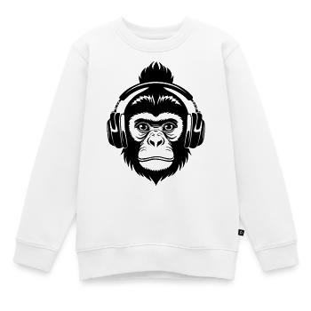 Monkey Head Turntable Vinyle Fan Club Chemise - Sweat Premium enfant bio - blanc - Devant - AI Model Kid Male (0cm)